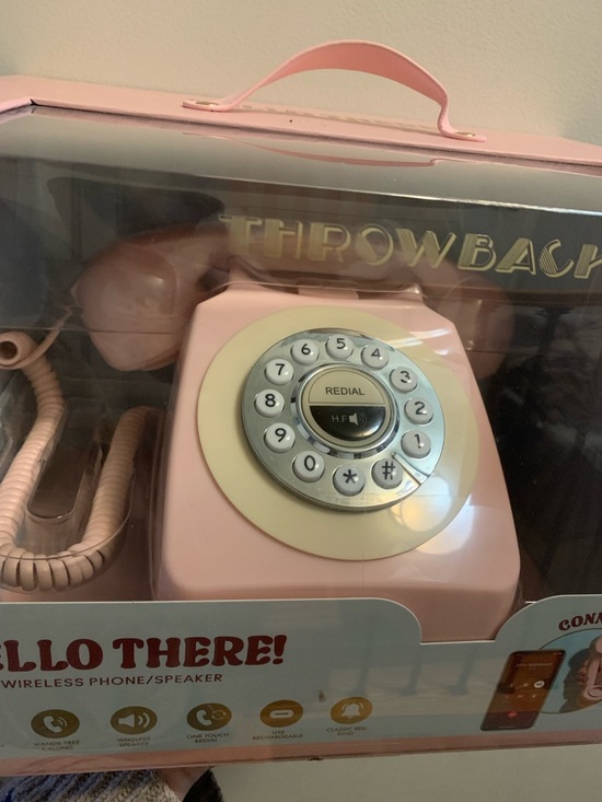 Other - Hello There! Retro Wireless Phone and Bluetooth Speaker Throwback Pink NIB